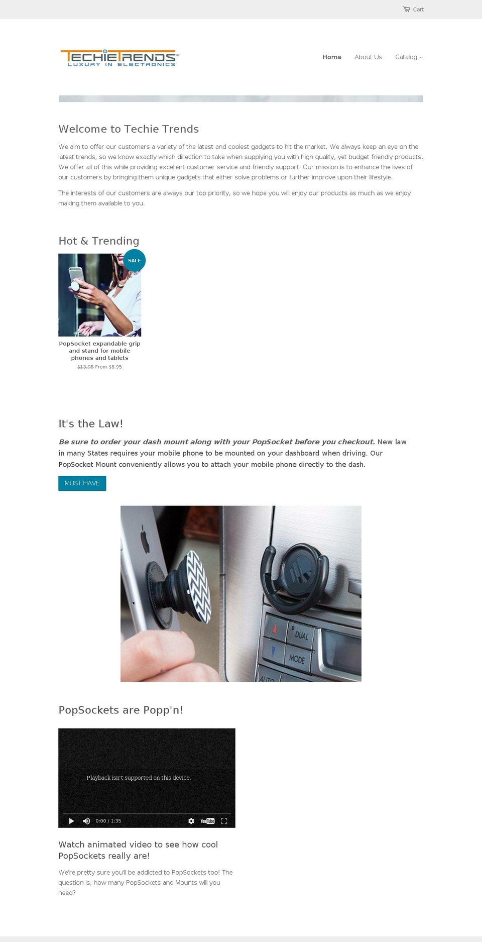 techietrends.com shopify website screenshot