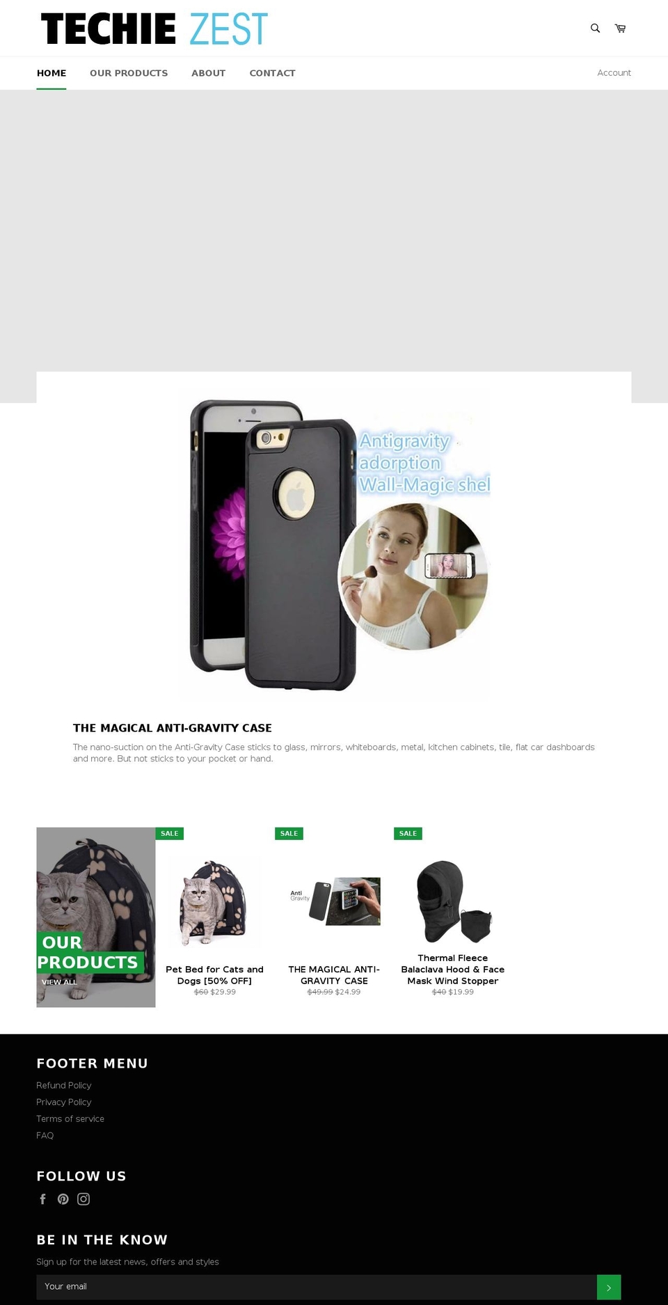 techiezest.com shopify website screenshot