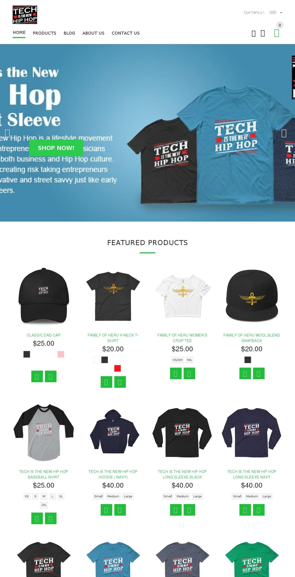 techisnewhiphop.com shopify website screenshot