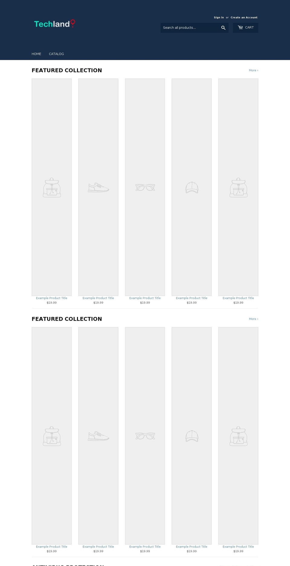 techlandstore.net shopify website screenshot