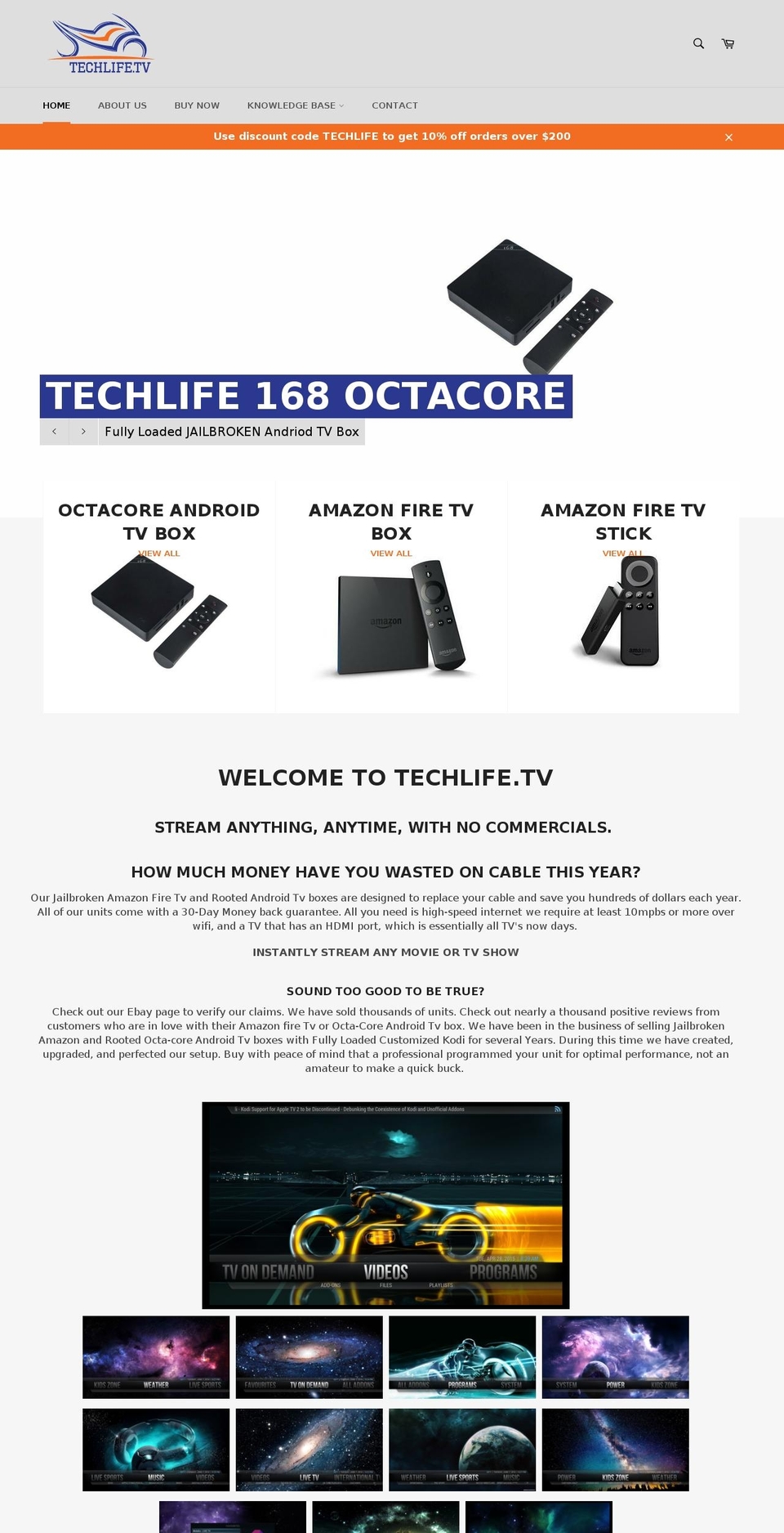 techlife.tv shopify website screenshot