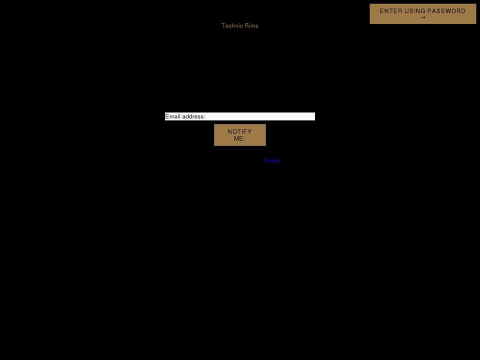 technic-rims.com shopify website screenshot