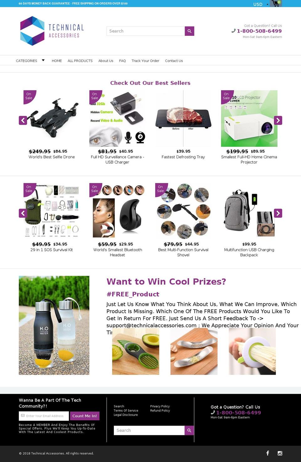technicalaccessories.com shopify website screenshot