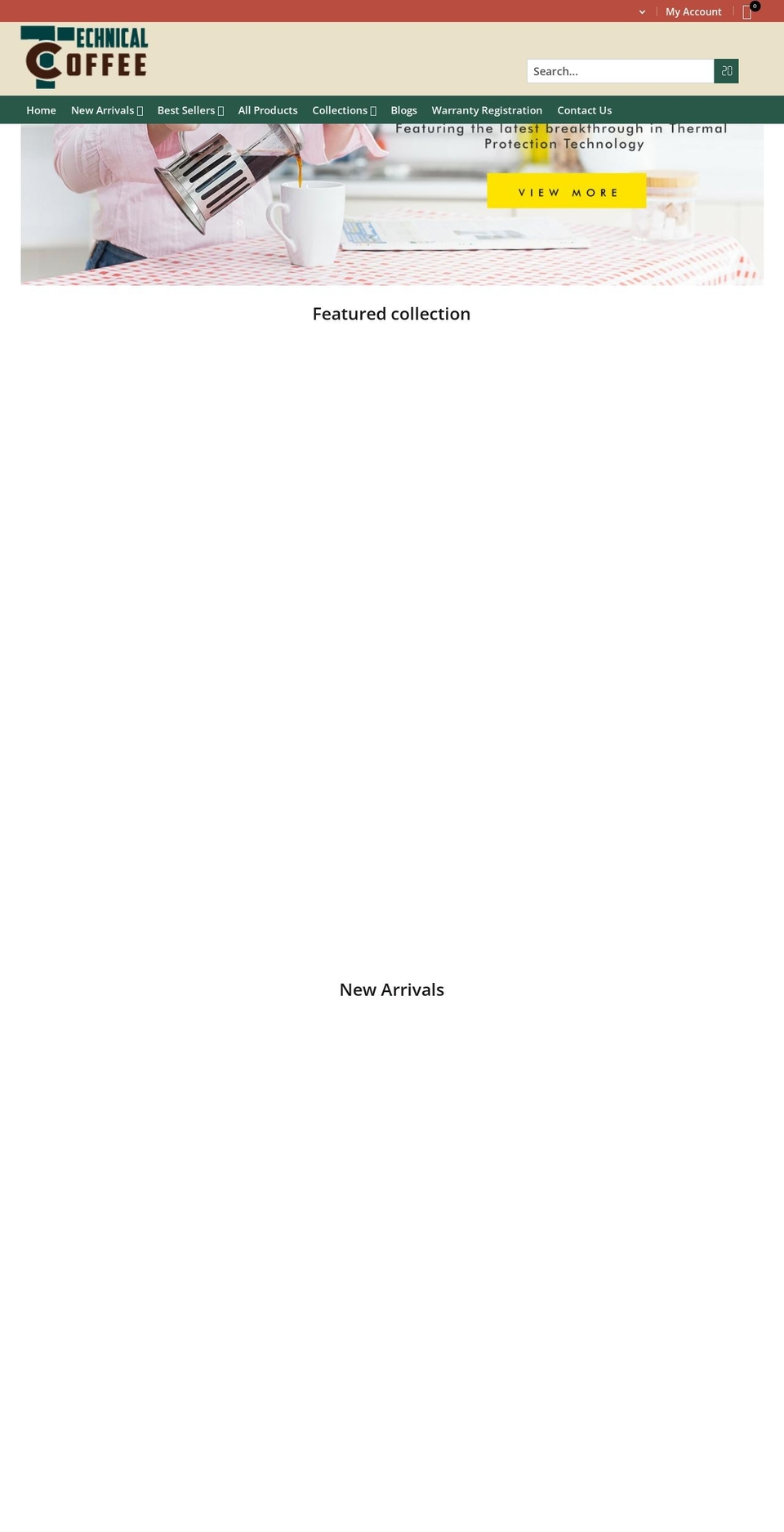 technicalcoffee.com shopify website screenshot