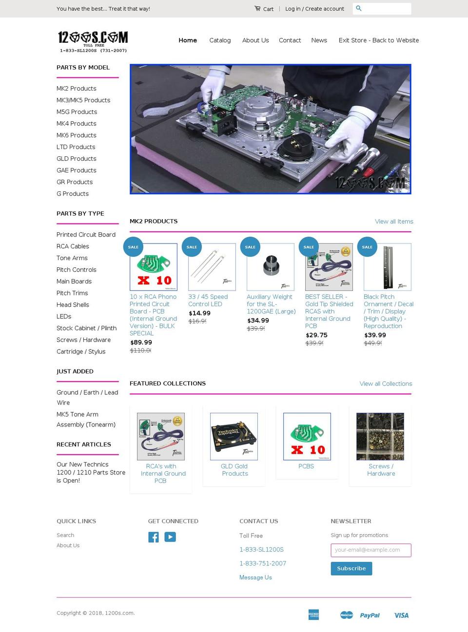technics1200.com shopify website screenshot