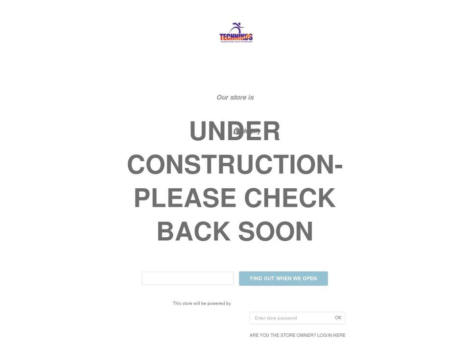 technikossports.com — Shopify storefront screenshot