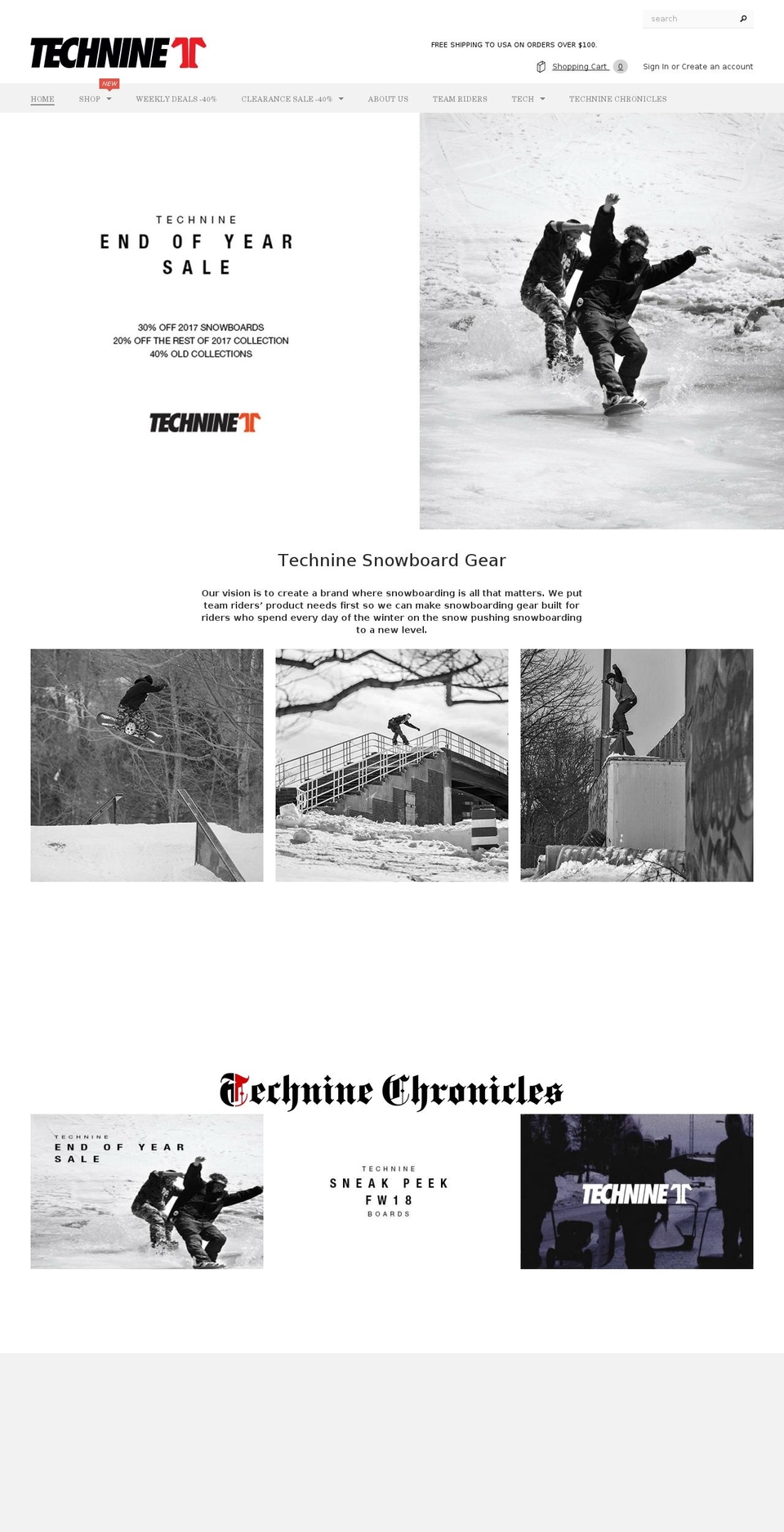 technine.com shopify website screenshot