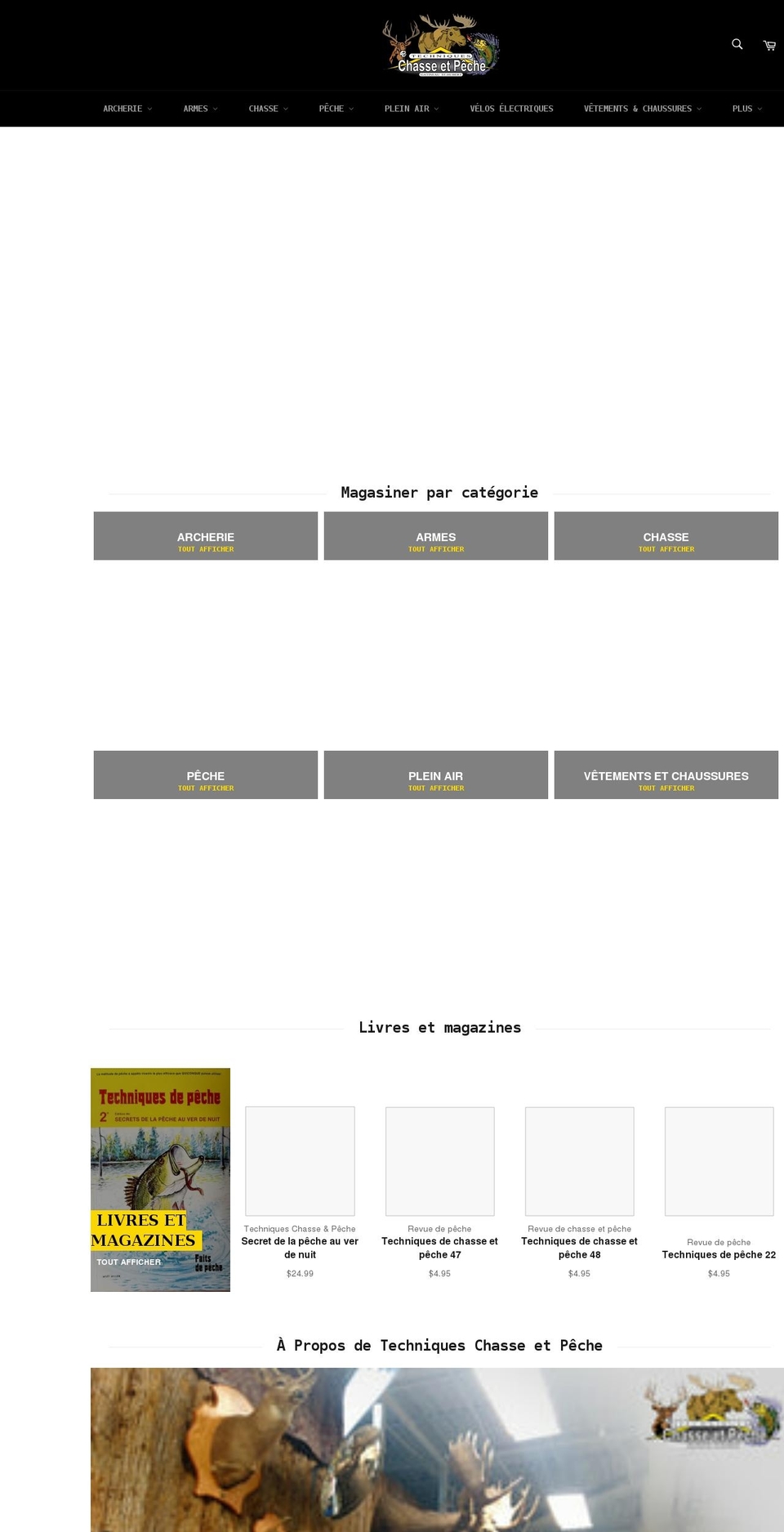 techniqueschassepeche.com shopify website screenshot