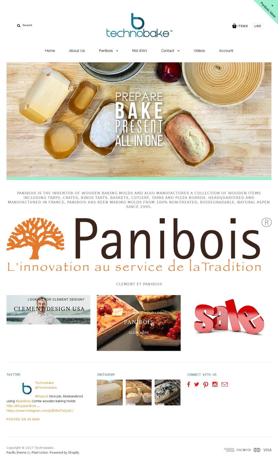 technobake.com shopify website screenshot