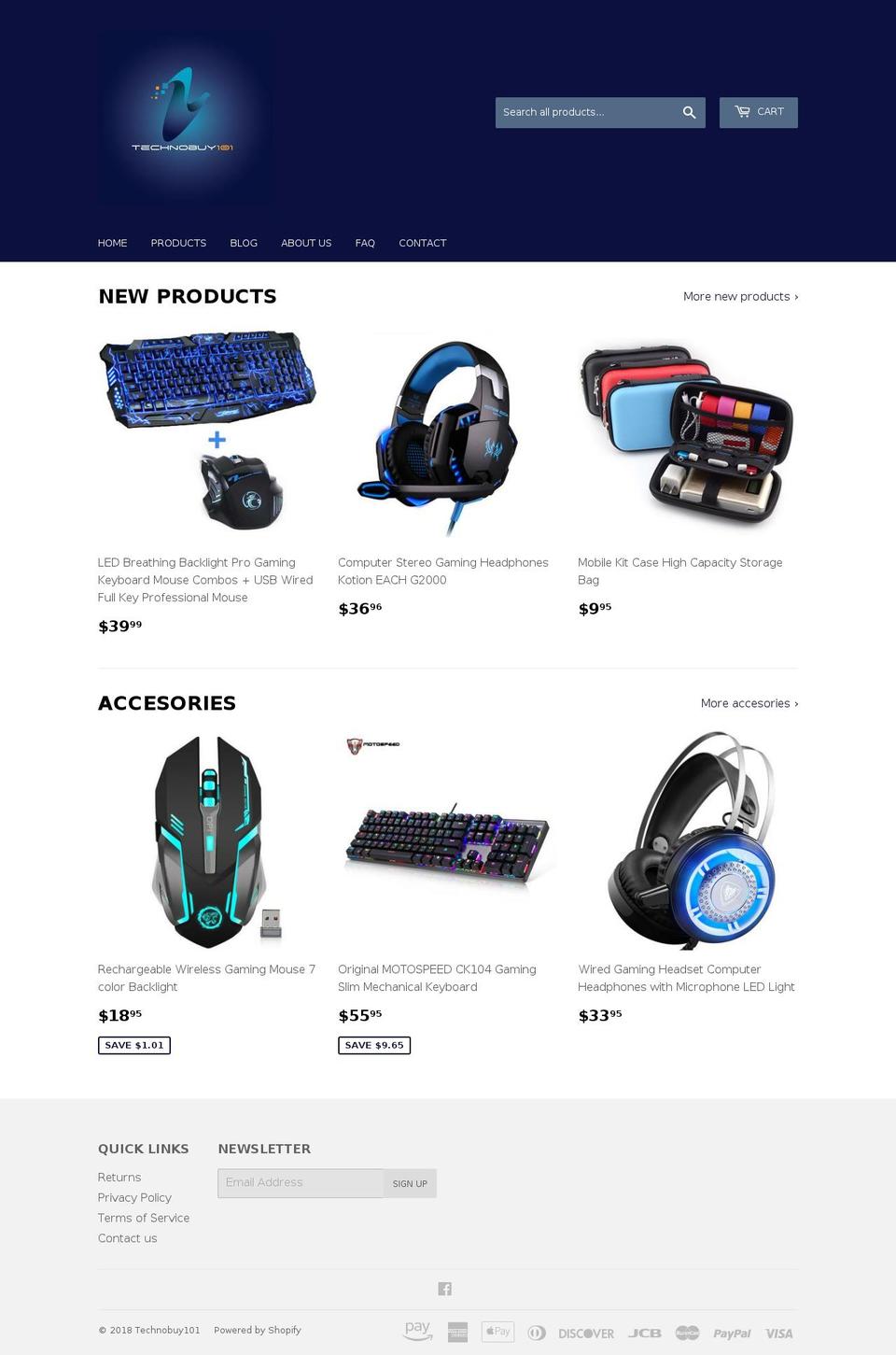 technobuy101.com — Shopify storefront screenshot