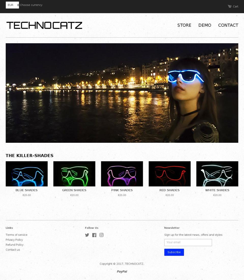 technocatz.com shopify website screenshot