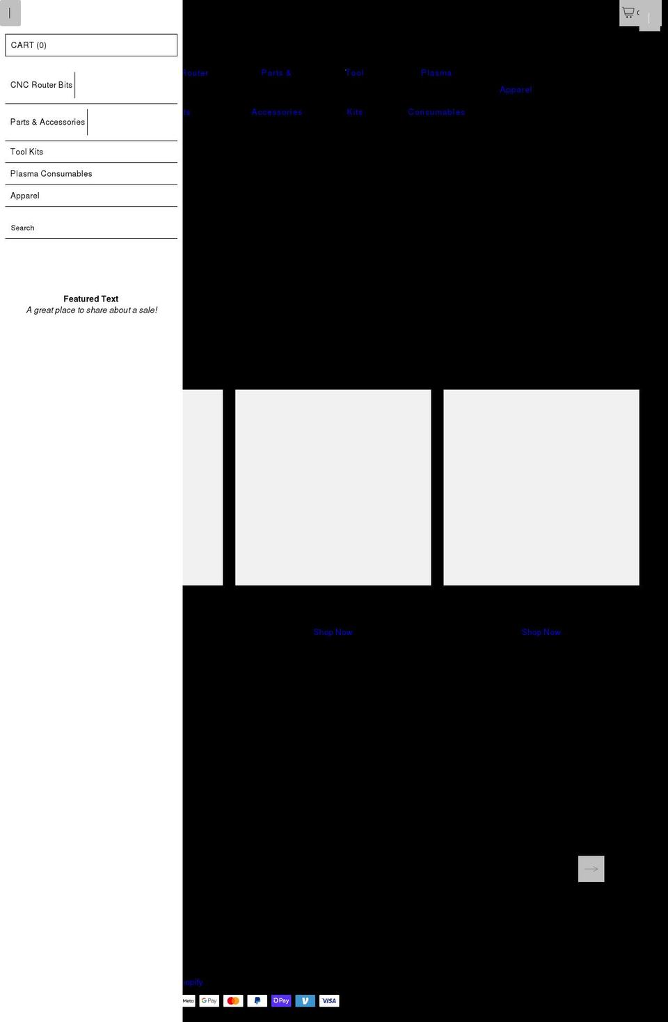 technocncshop.com shopify website screenshot