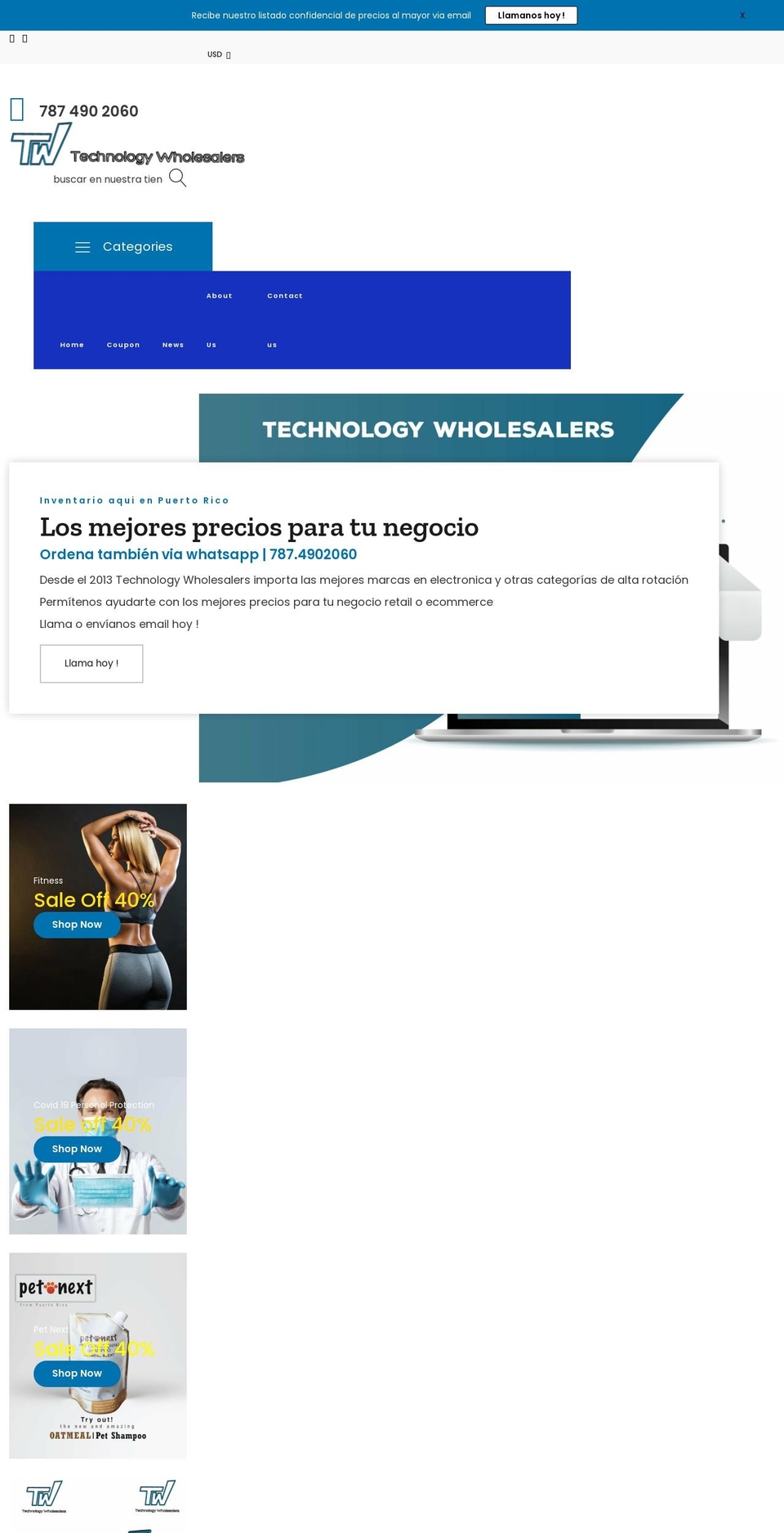 technologywholesalers.com shopify website screenshot