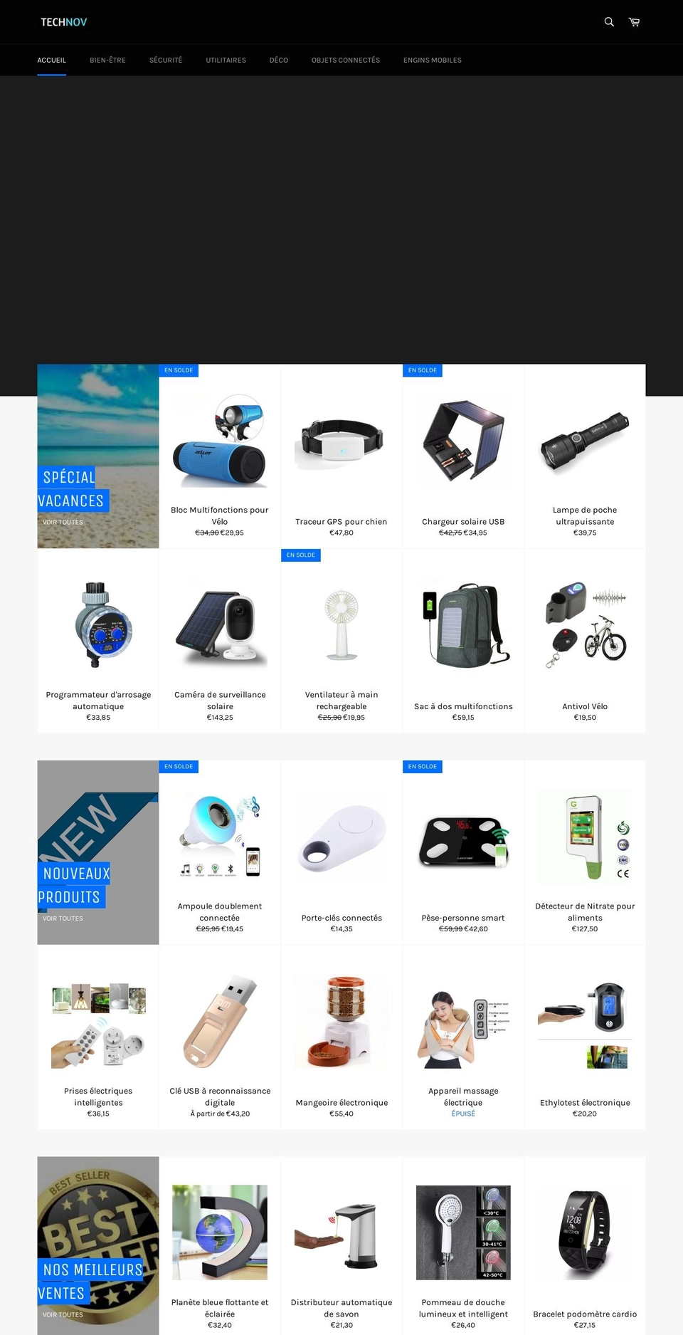 technov.fr shopify website screenshot