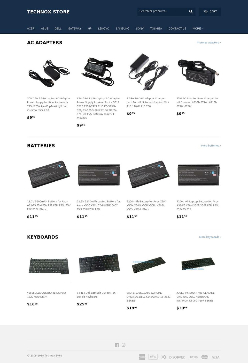 technoxstore.com — Shopify storefront screenshot