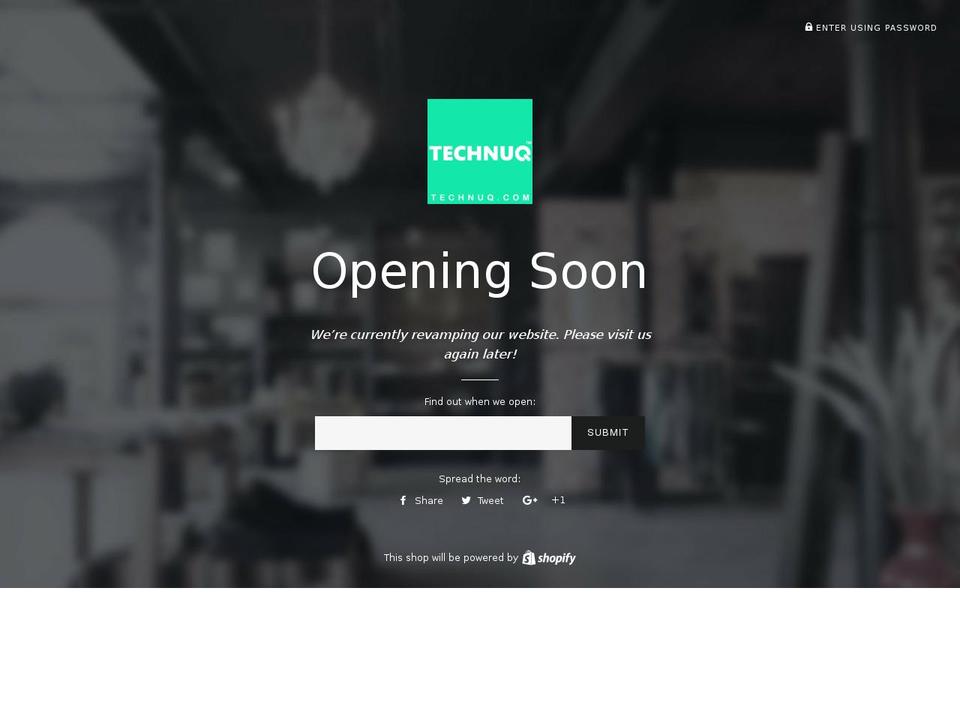 technuq.com — Shopify storefront screenshot