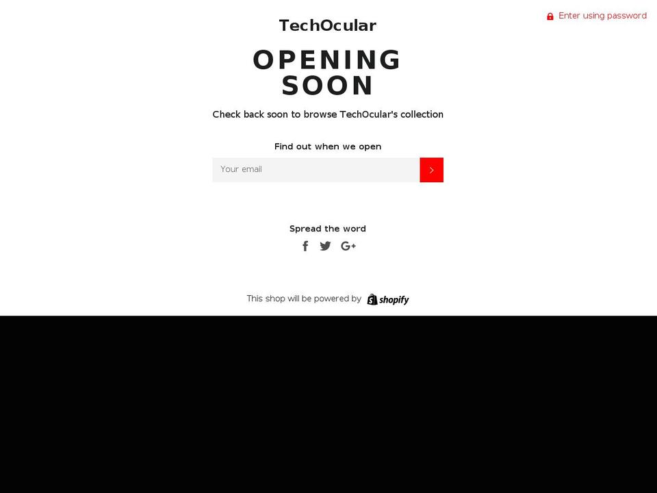 techocular.com — Shopify storefront screenshot