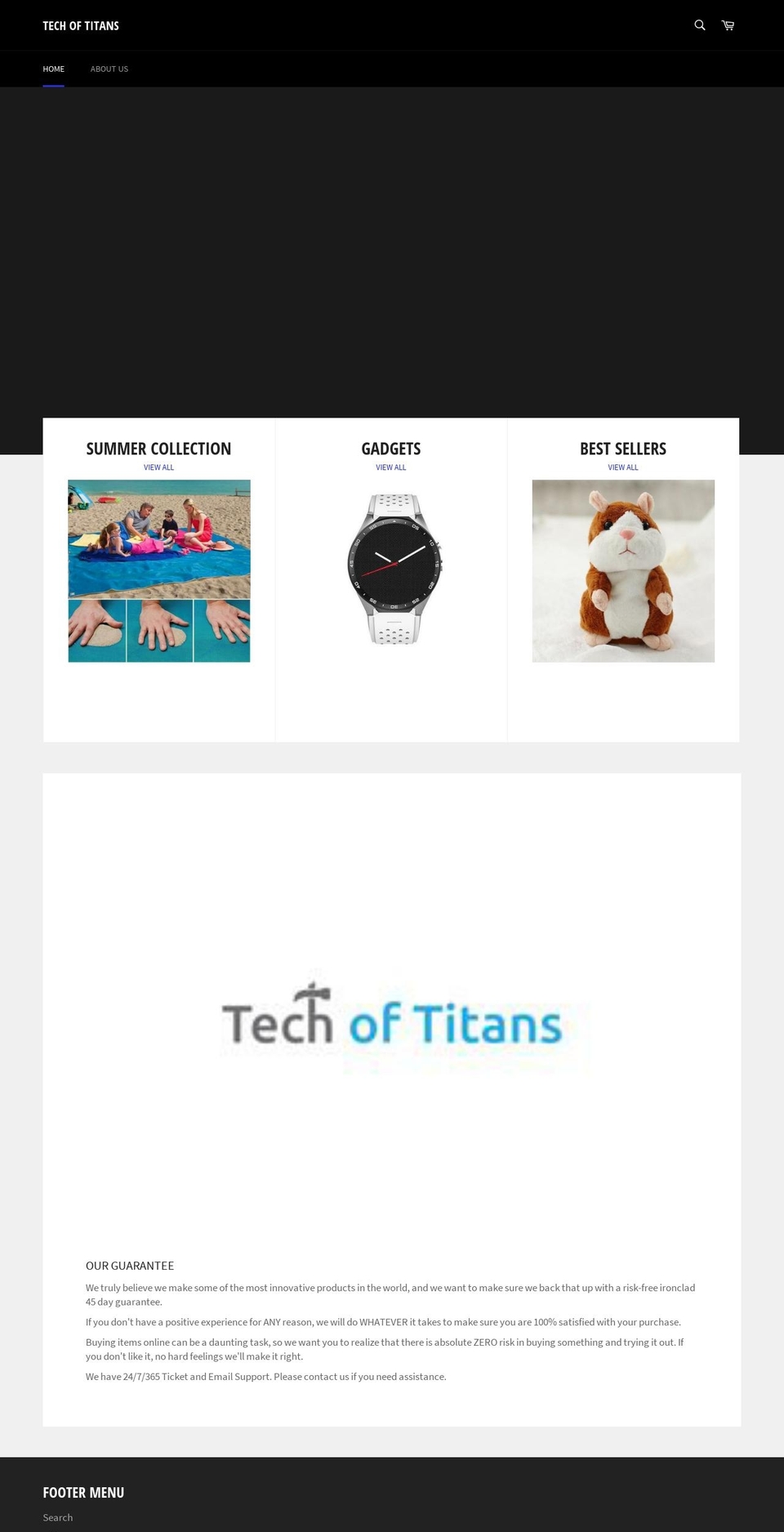 techoftitans.com — Shopify storefront screenshot
