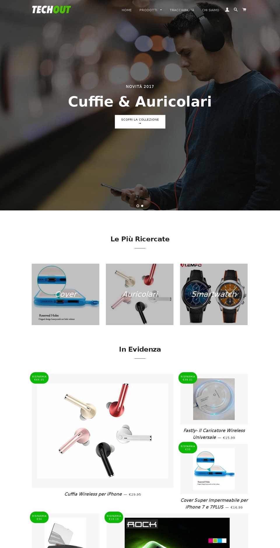 techout.it shopify website screenshot