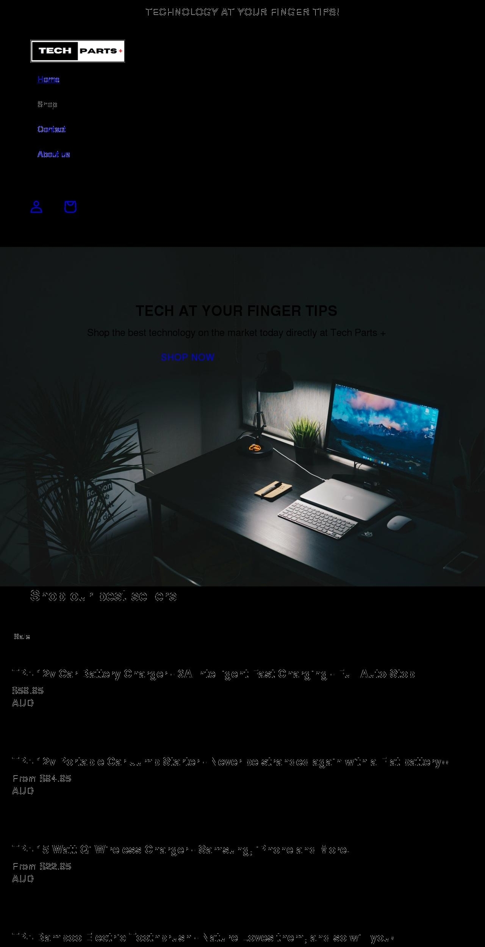 techpartsplus.com shopify website screenshot