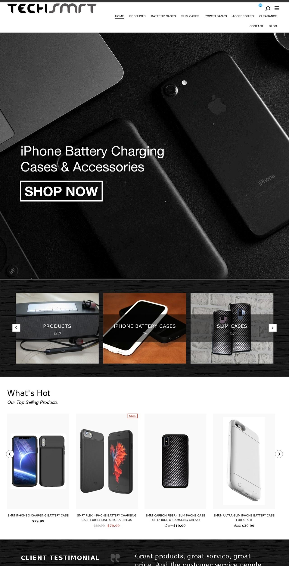 techsmrt.com shopify website screenshot