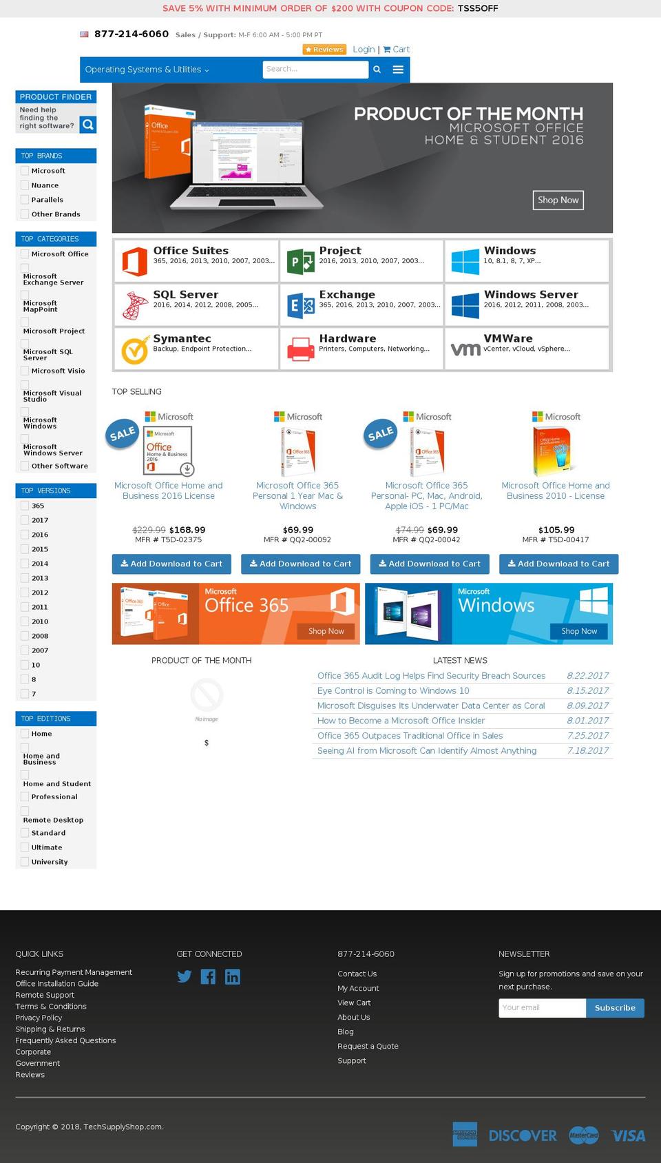 techsupplyshop.com — Shopify storefront screenshot