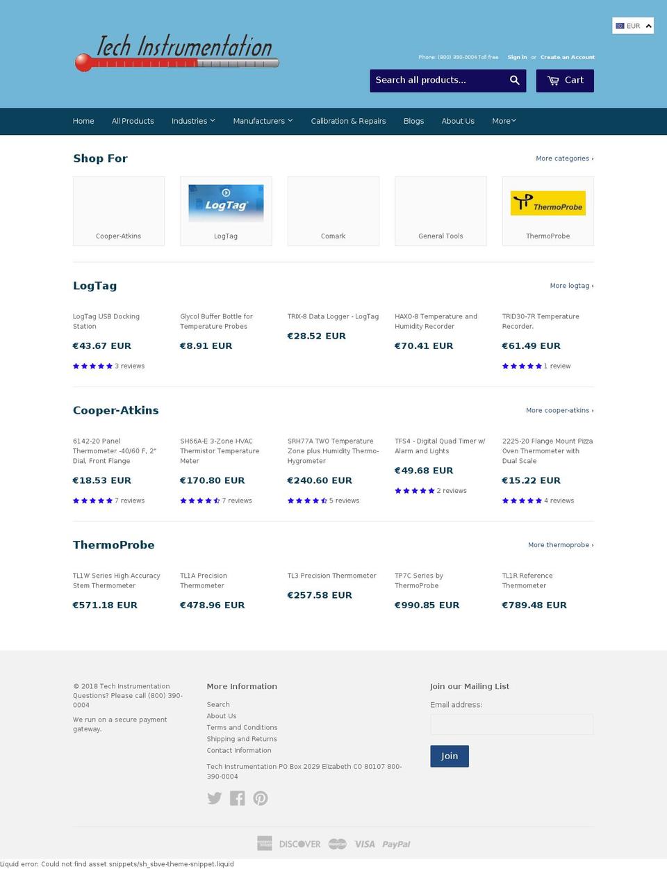 techtherm.com — Shopify storefront screenshot
