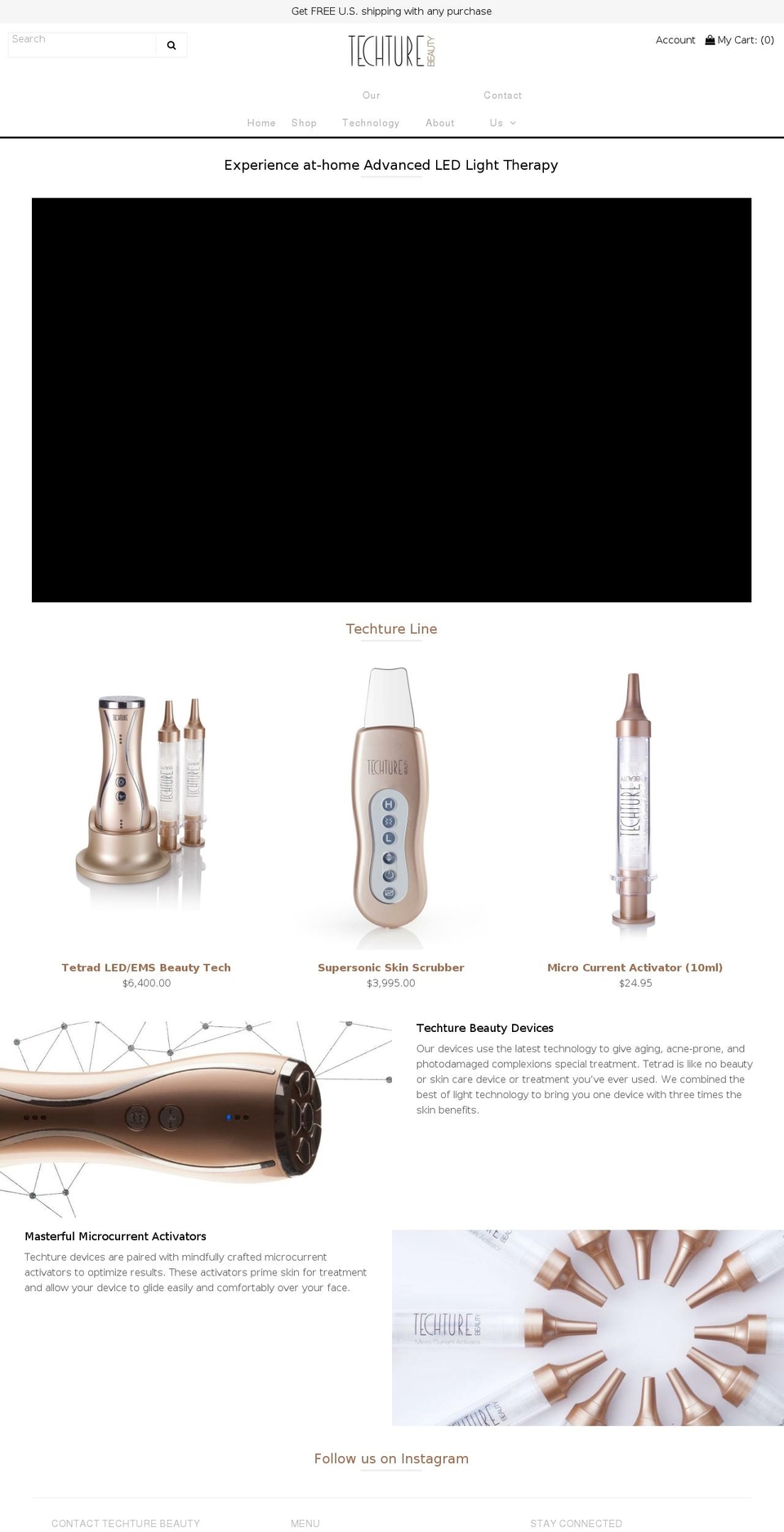 techturebeauty.com shopify website screenshot