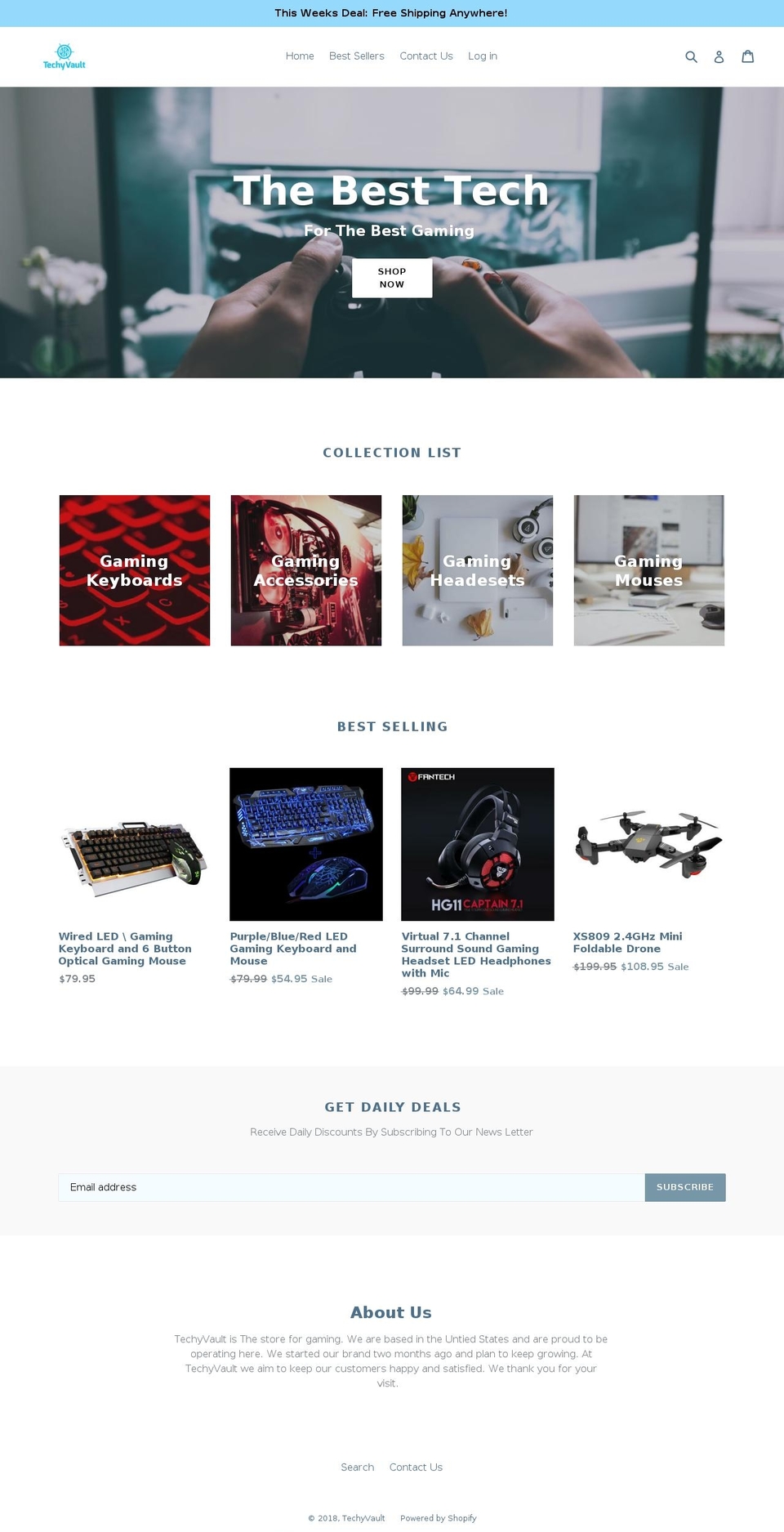 techyvault.com shopify website screenshot