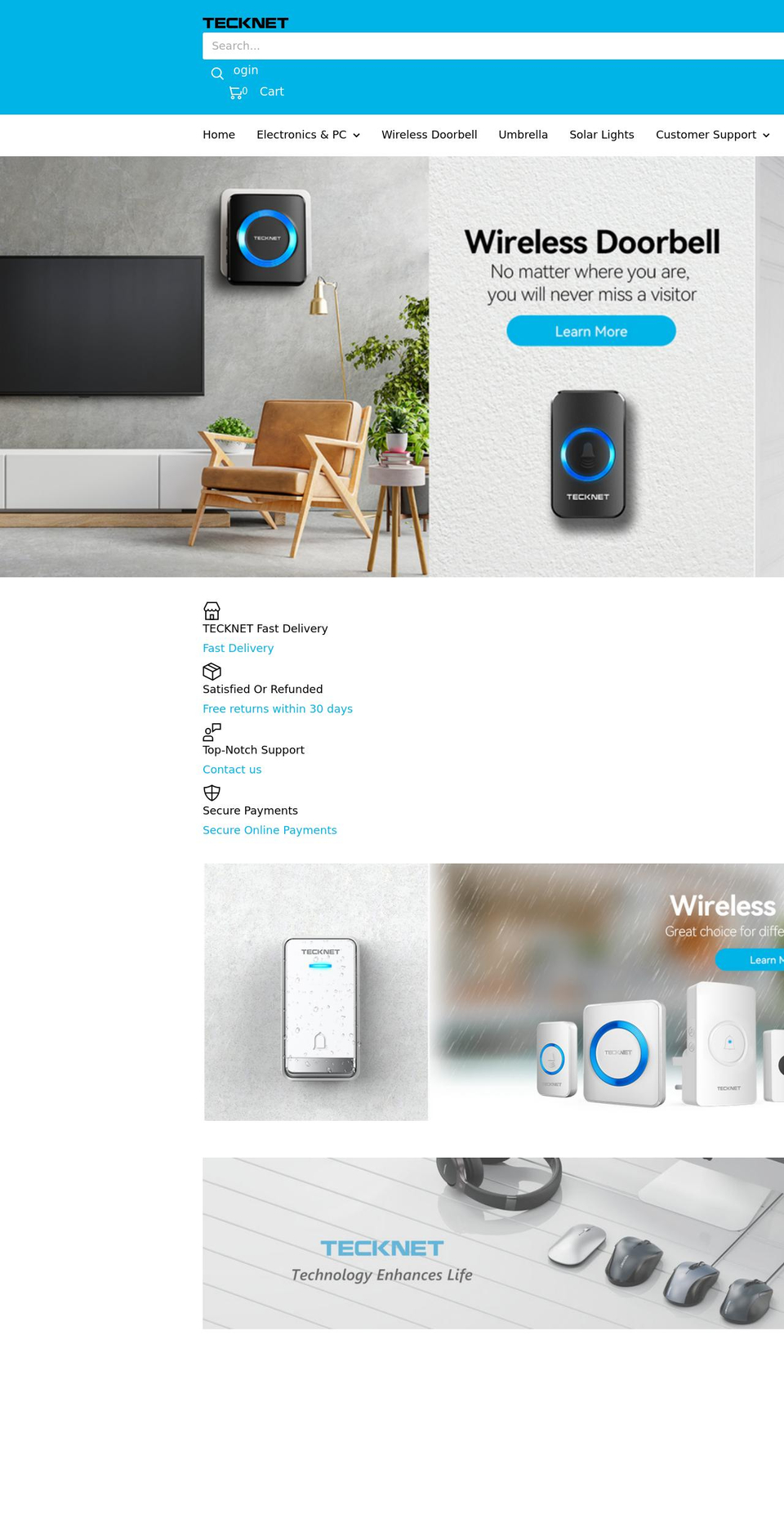 tecknet.com shopify website screenshot