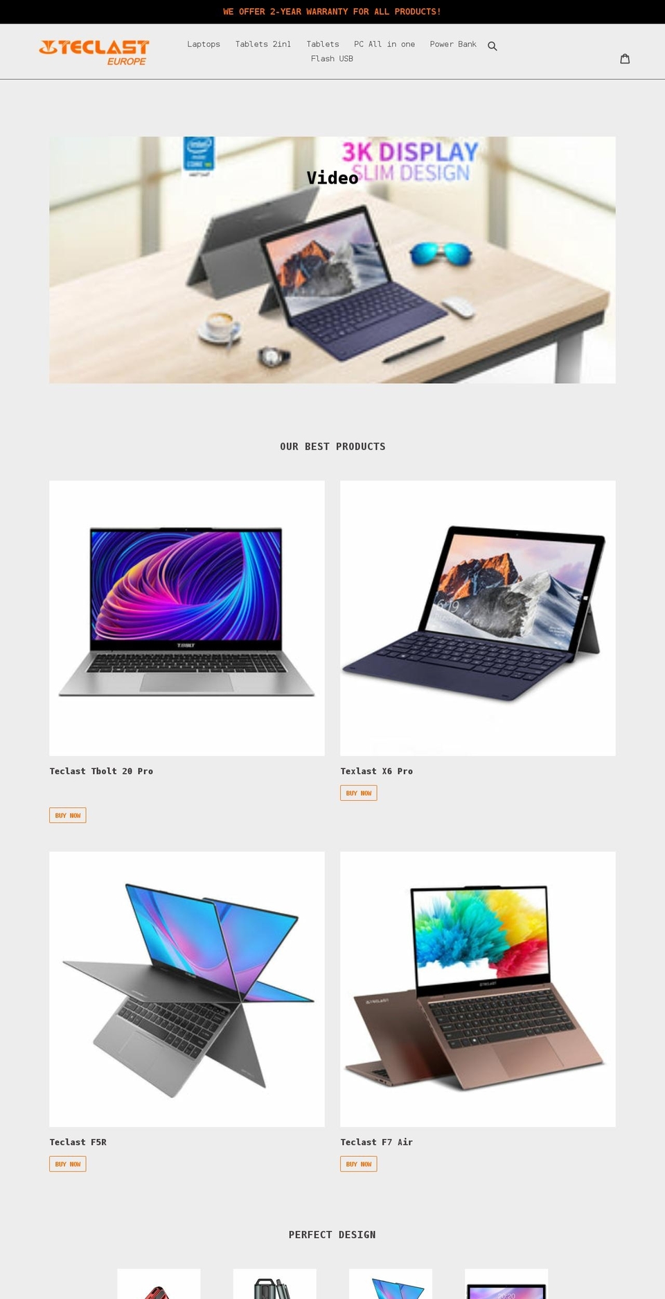 teclast.eu shopify website screenshot