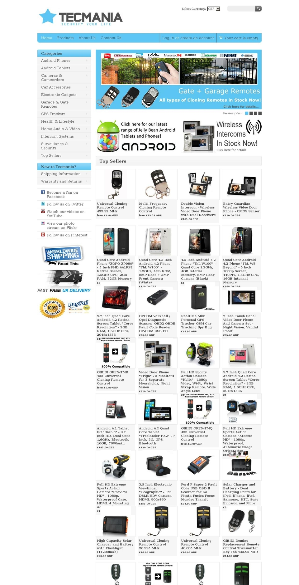 tecmaniaworld.com shopify website screenshot