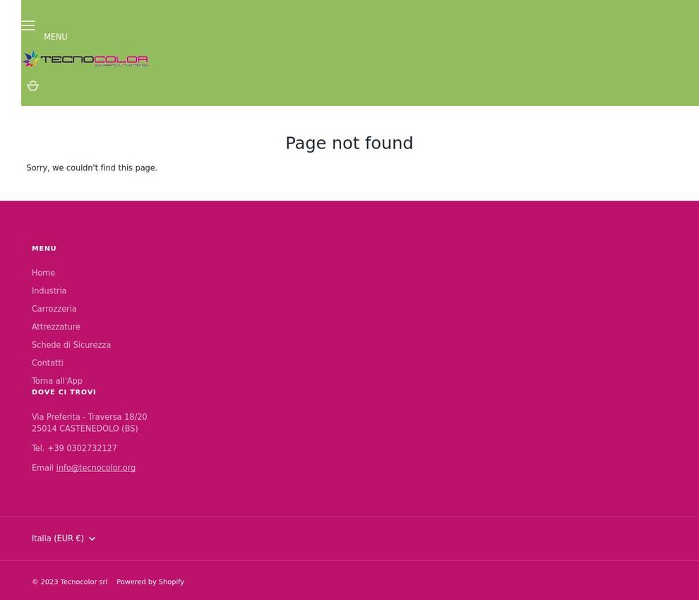 tecnocolor.org shopify website screenshot