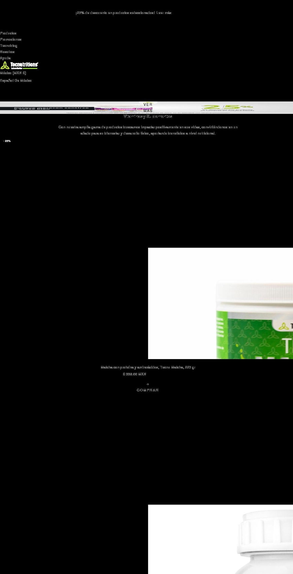 tecnutritions.com shopify website screenshot