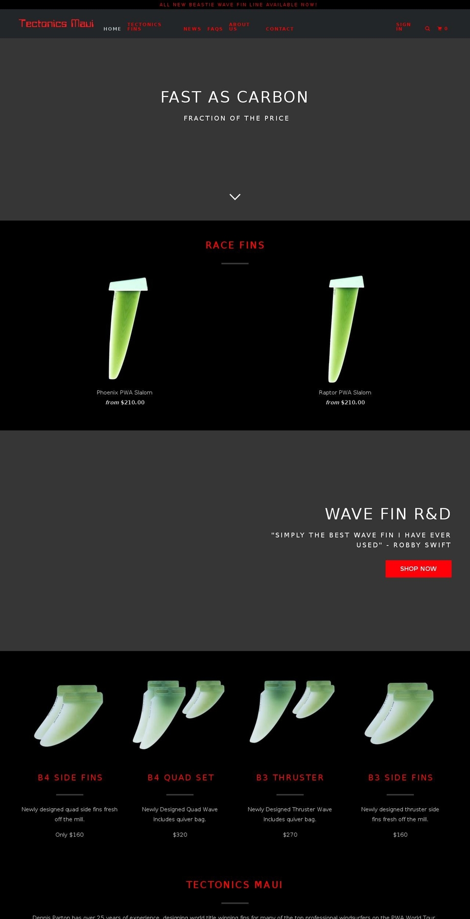 tectonicsmaui.com shopify website screenshot