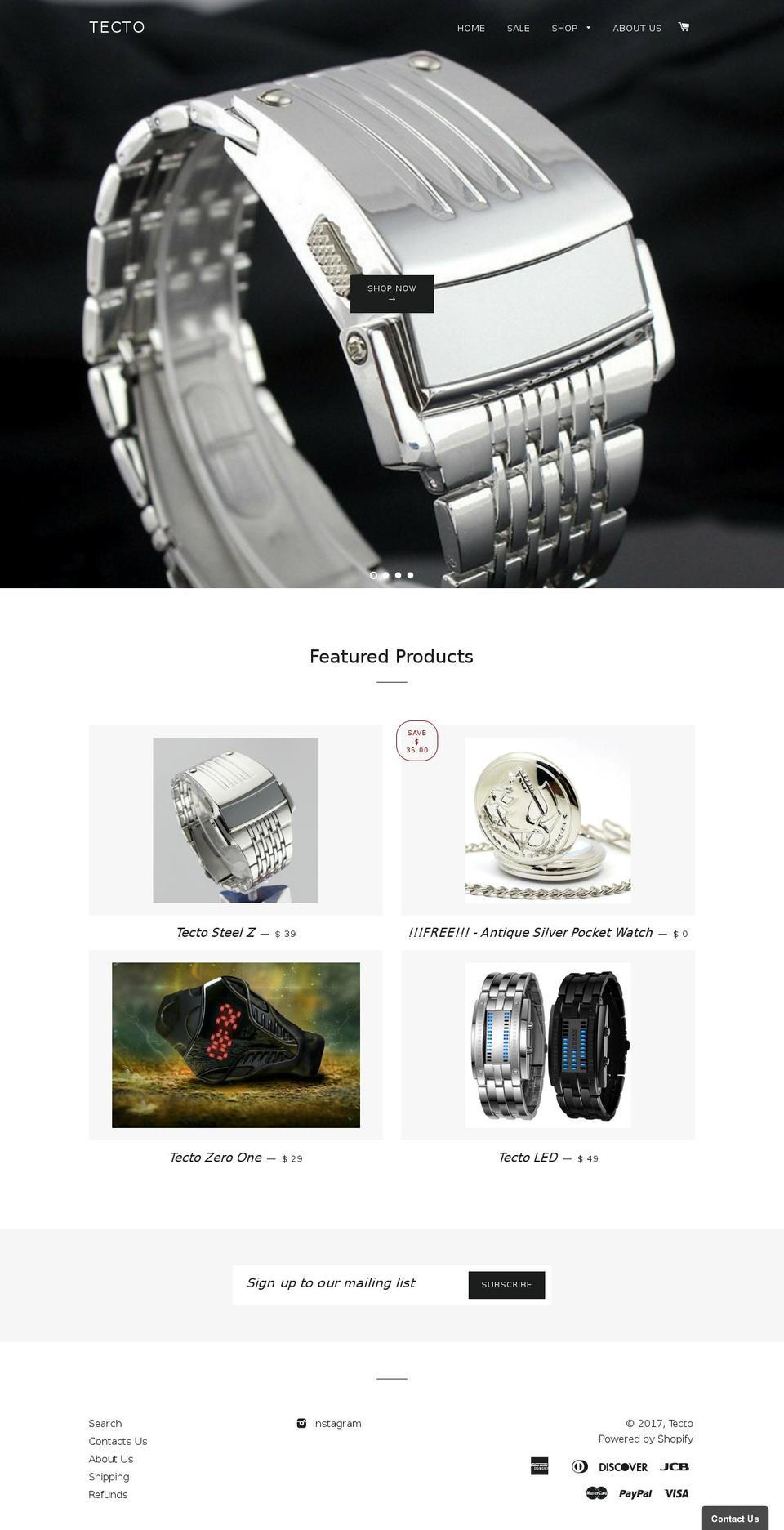 EcomSolid Shopify theme site example tectoshop.com