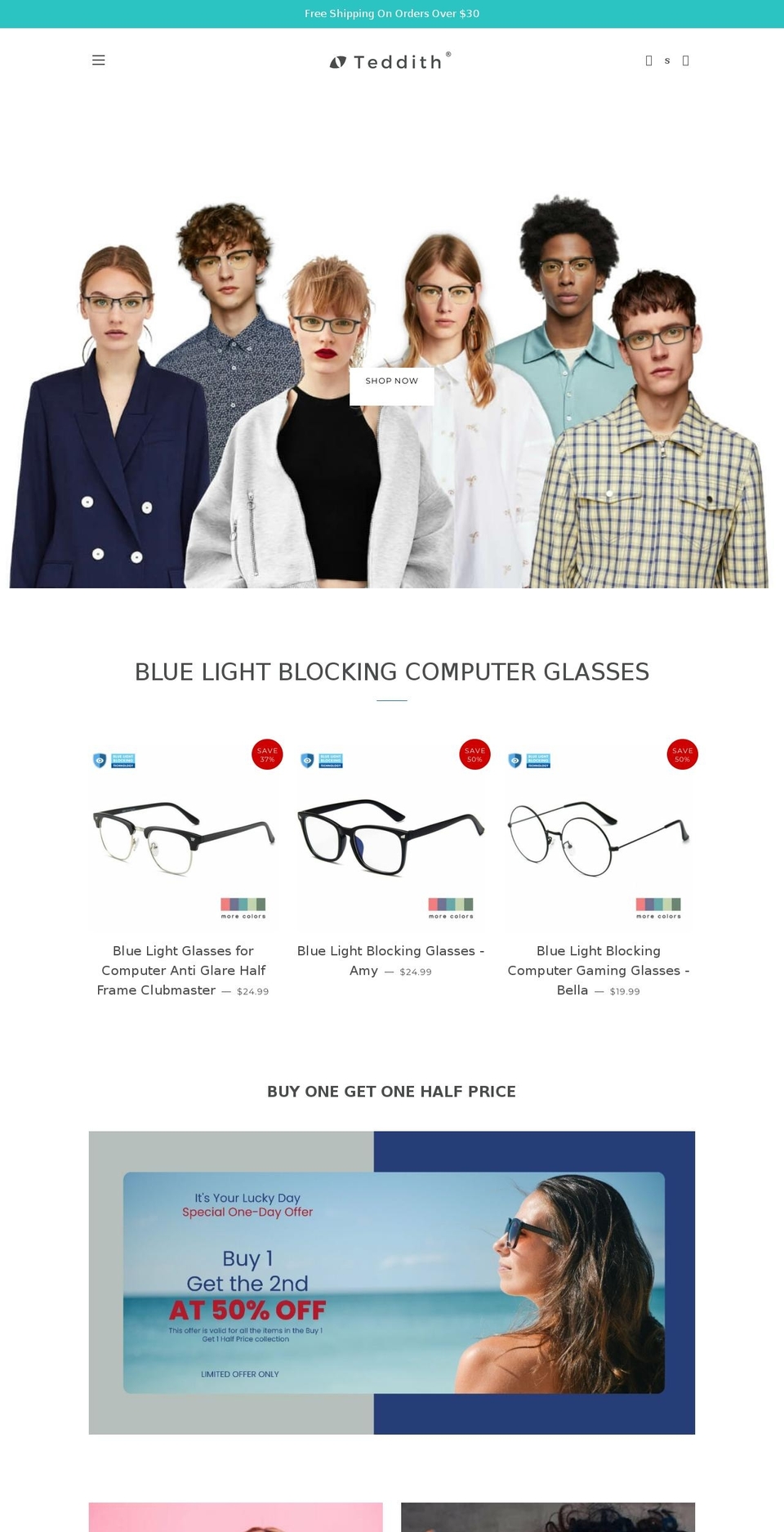 teddith.com shopify website screenshot