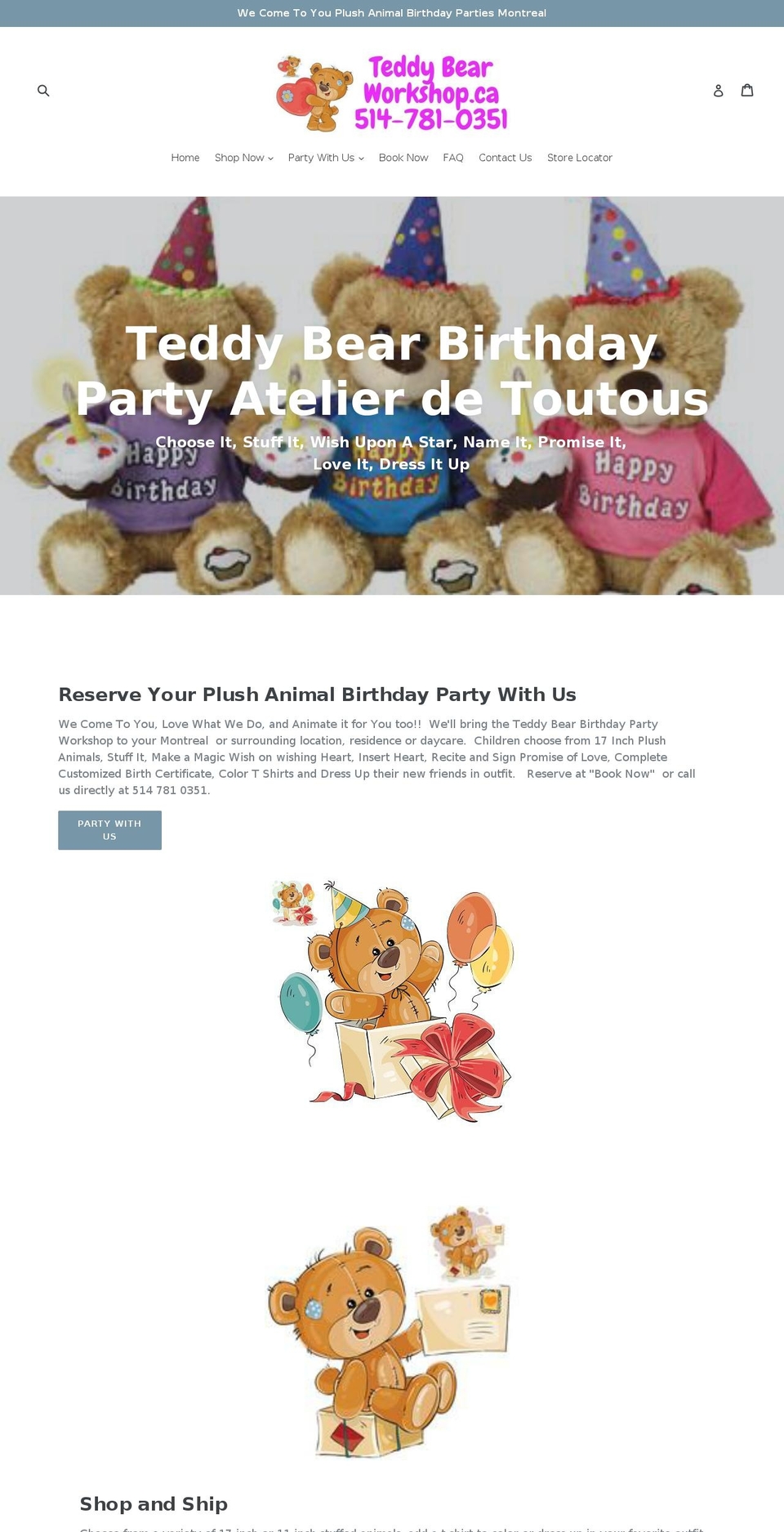 Don't Delete_Installed EPO 101017_Debut Shopify theme site example teddybearworkshop.ca
