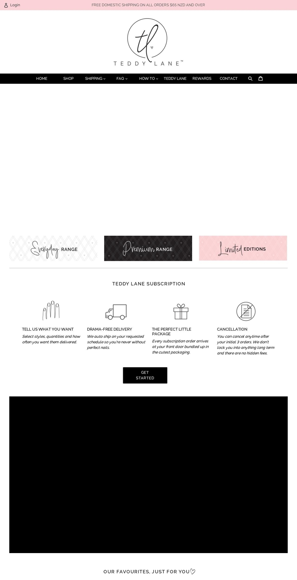 teddylane.com shopify website screenshot