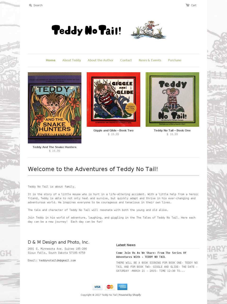 teddynotale.com shopify website screenshot