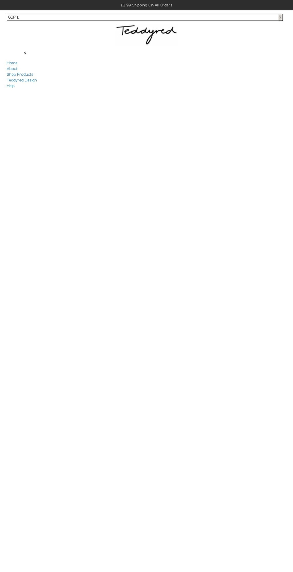 teddyred.com shopify website screenshot