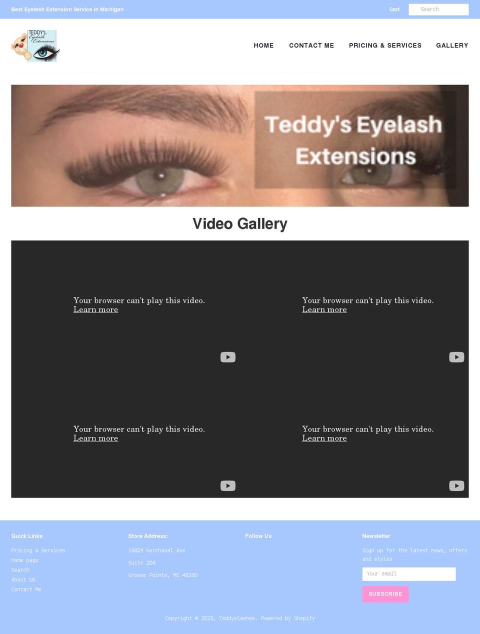 teddyslashes.myshopify.com shopify website screenshot