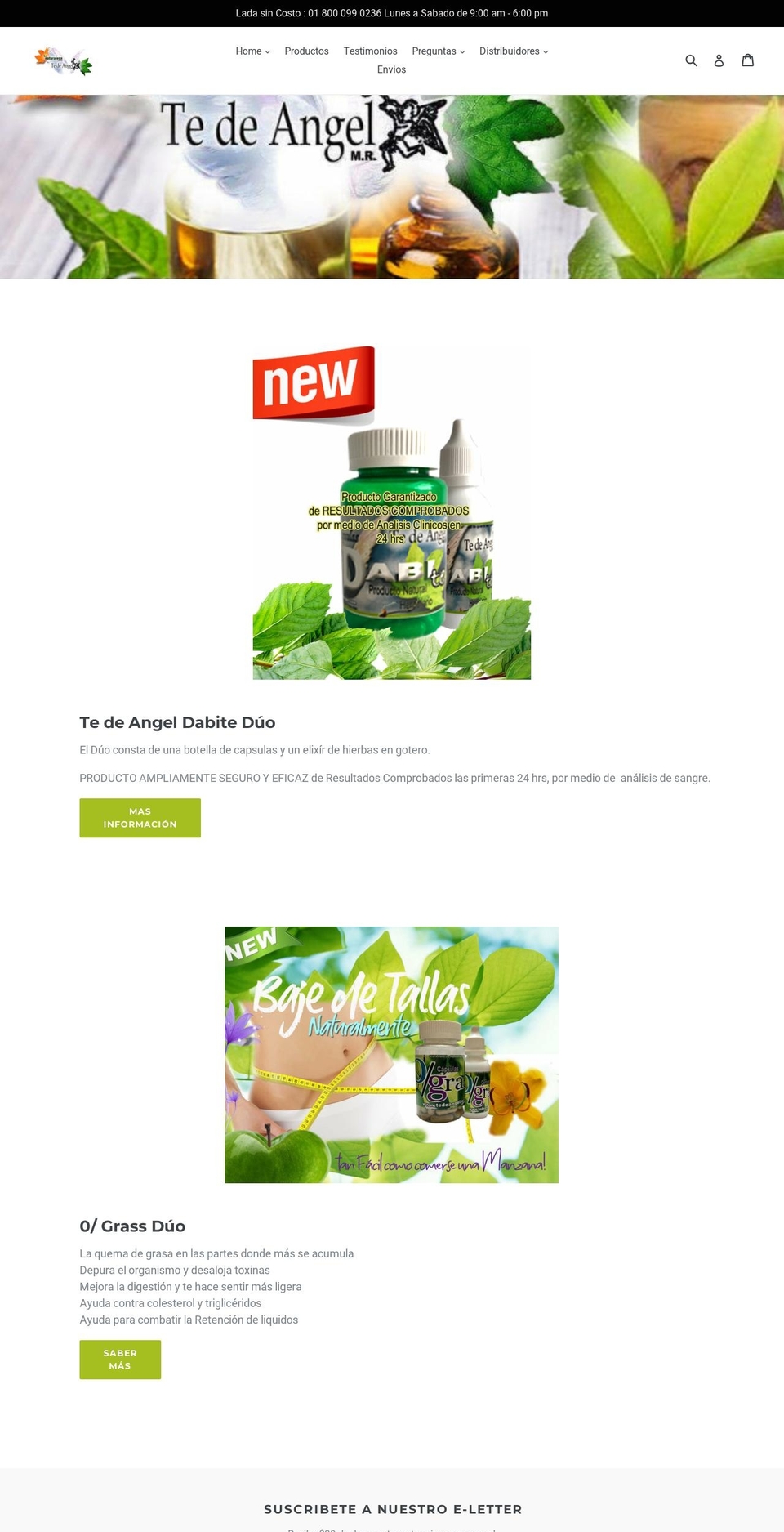 tedeangeltienda.com shopify website screenshot