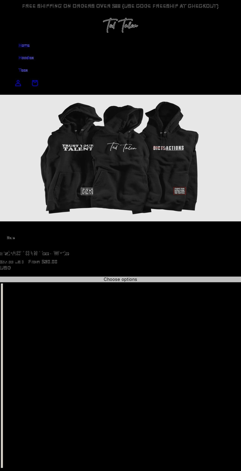 tedtalen.com shopify website screenshot