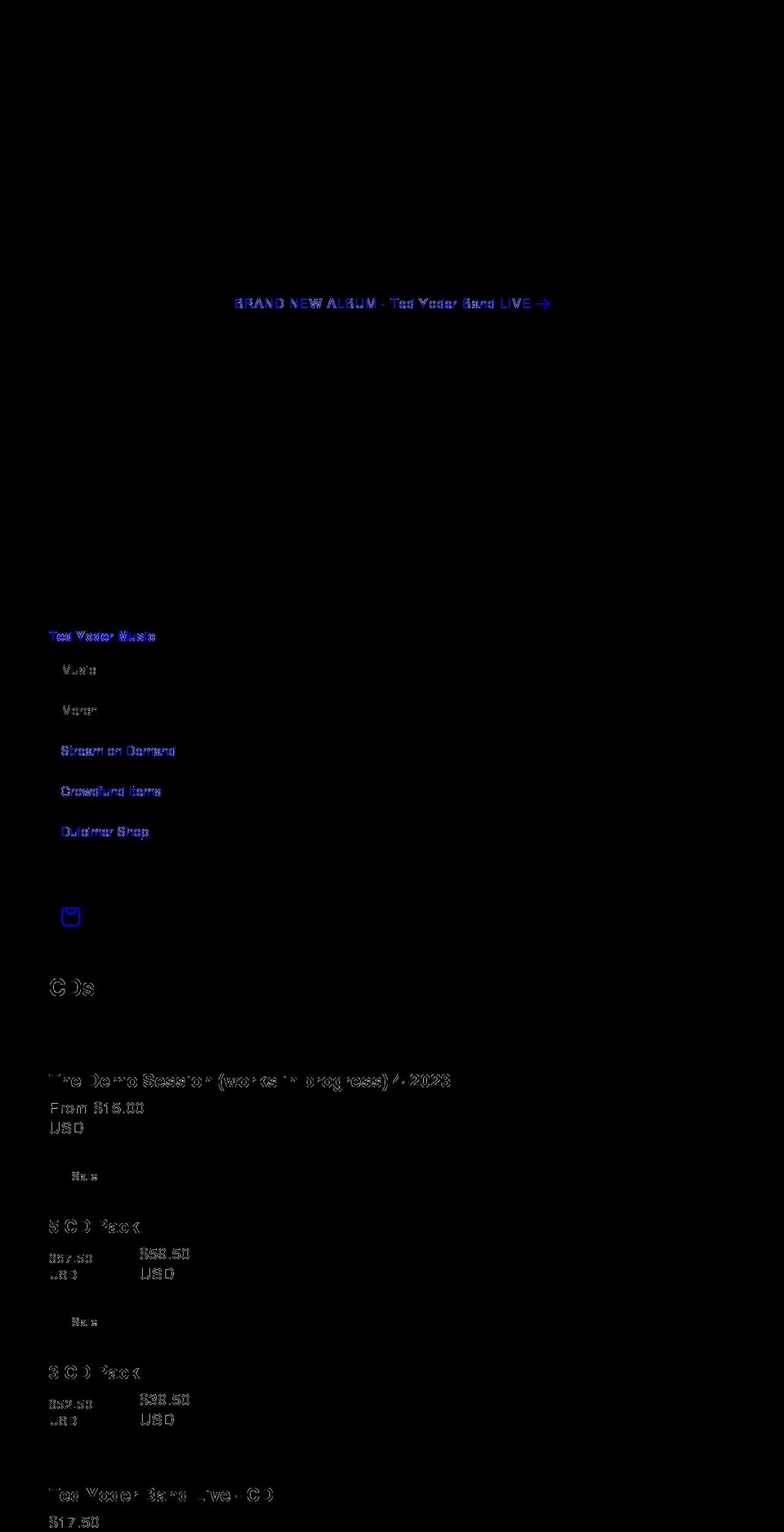 tedyodermusic.com shopify website screenshot
