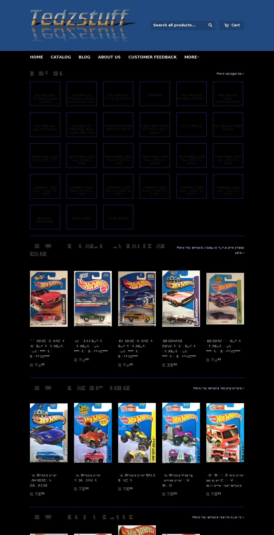 tedzstuff.com shopify website screenshot