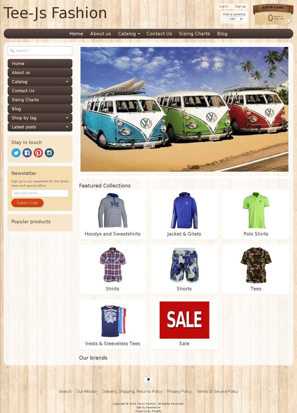 tee-js.com shopify website screenshot