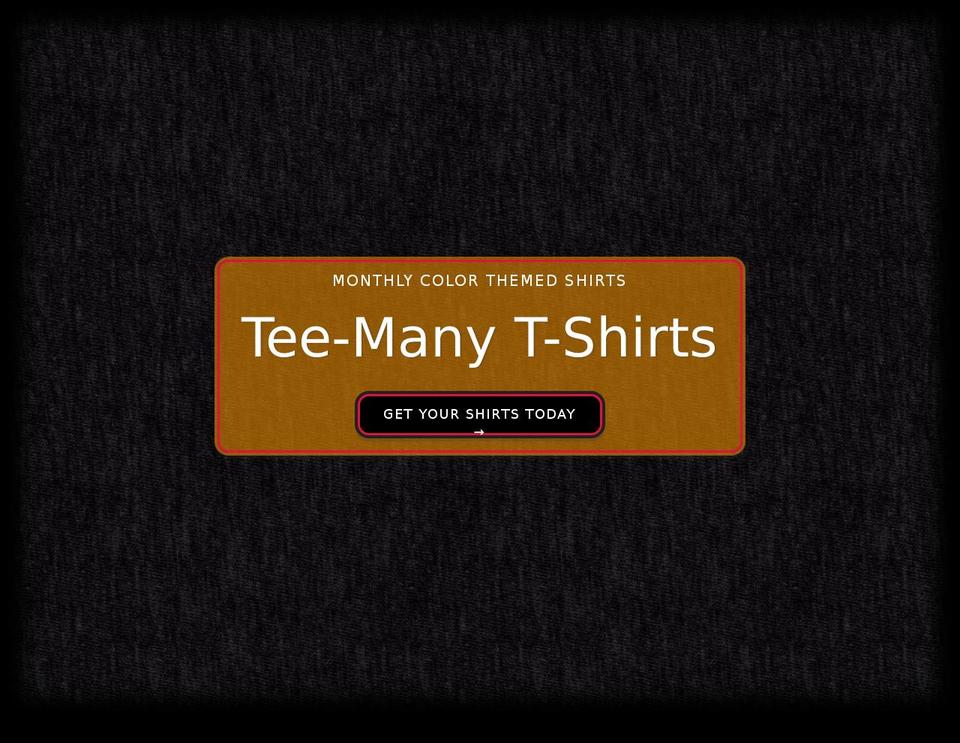 tee-many.myshopify.com shopify website screenshot