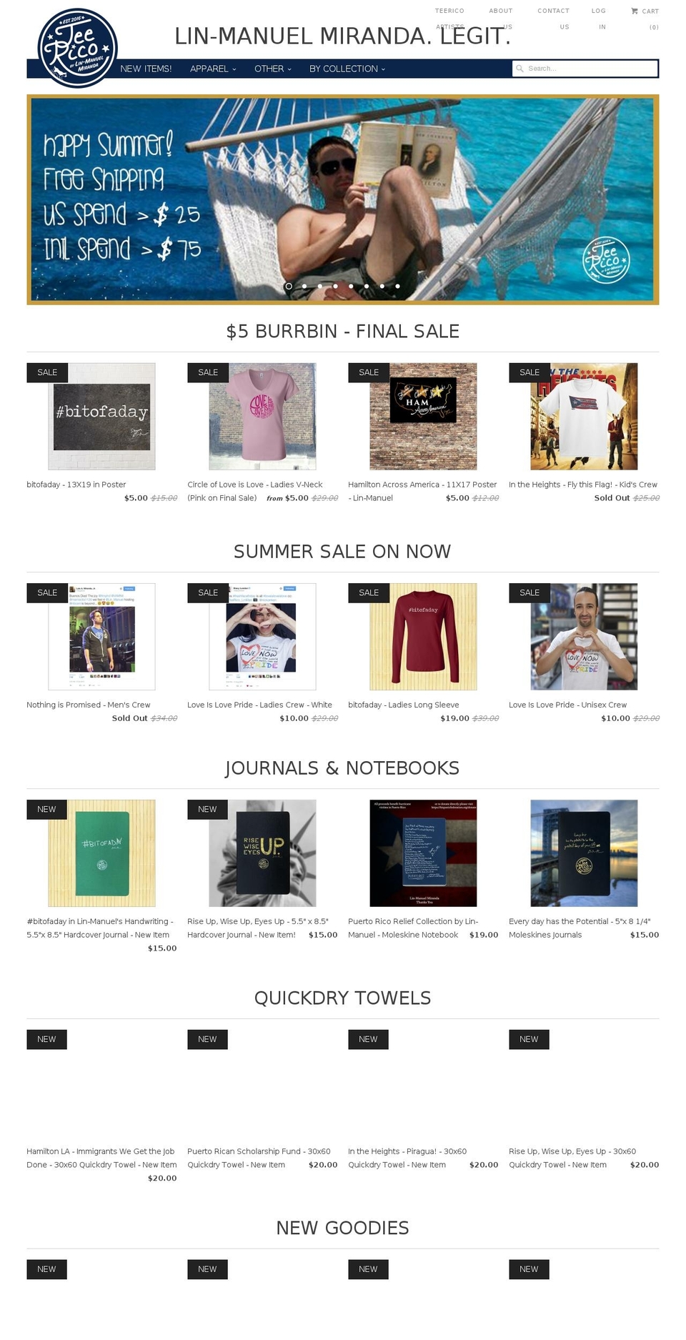 Theme Update Shopify theme site example tee-rico.org