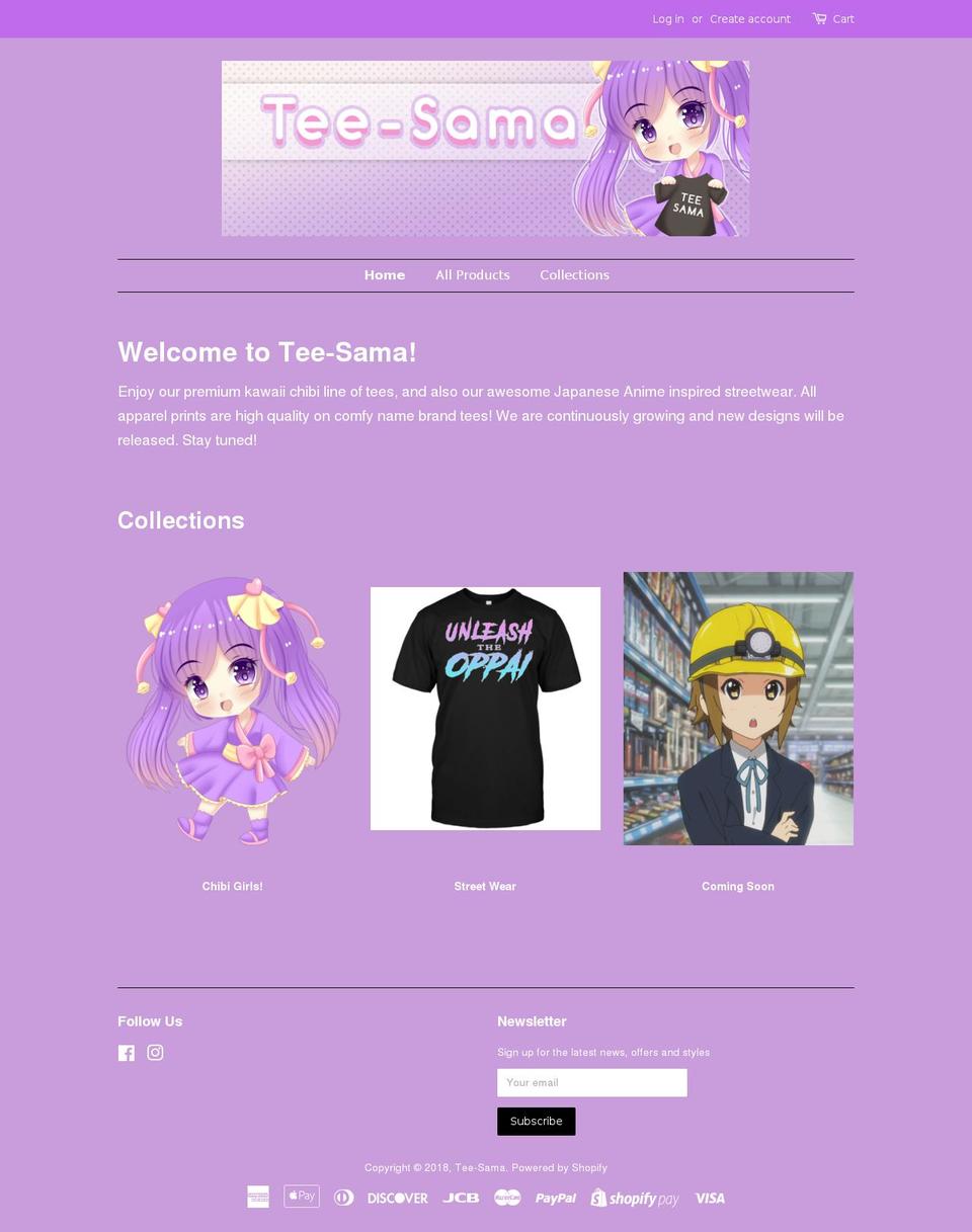 tee-sama.com — Shopify storefront screenshot